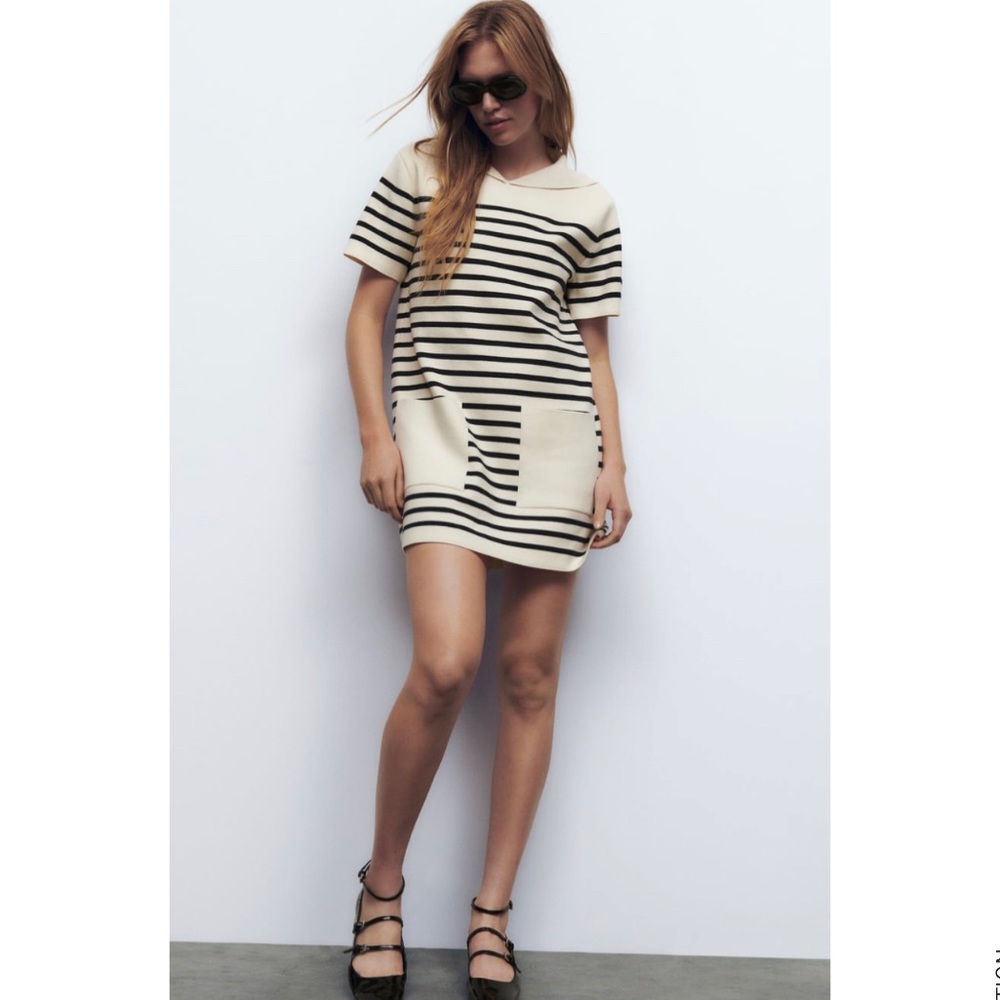 NWT Zara Striped Knit Dress